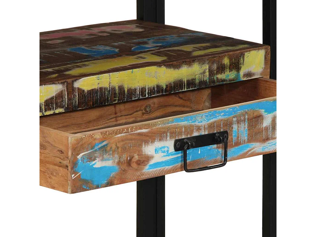 Table console 120 x 33 x 75 cm bois de récupération massif