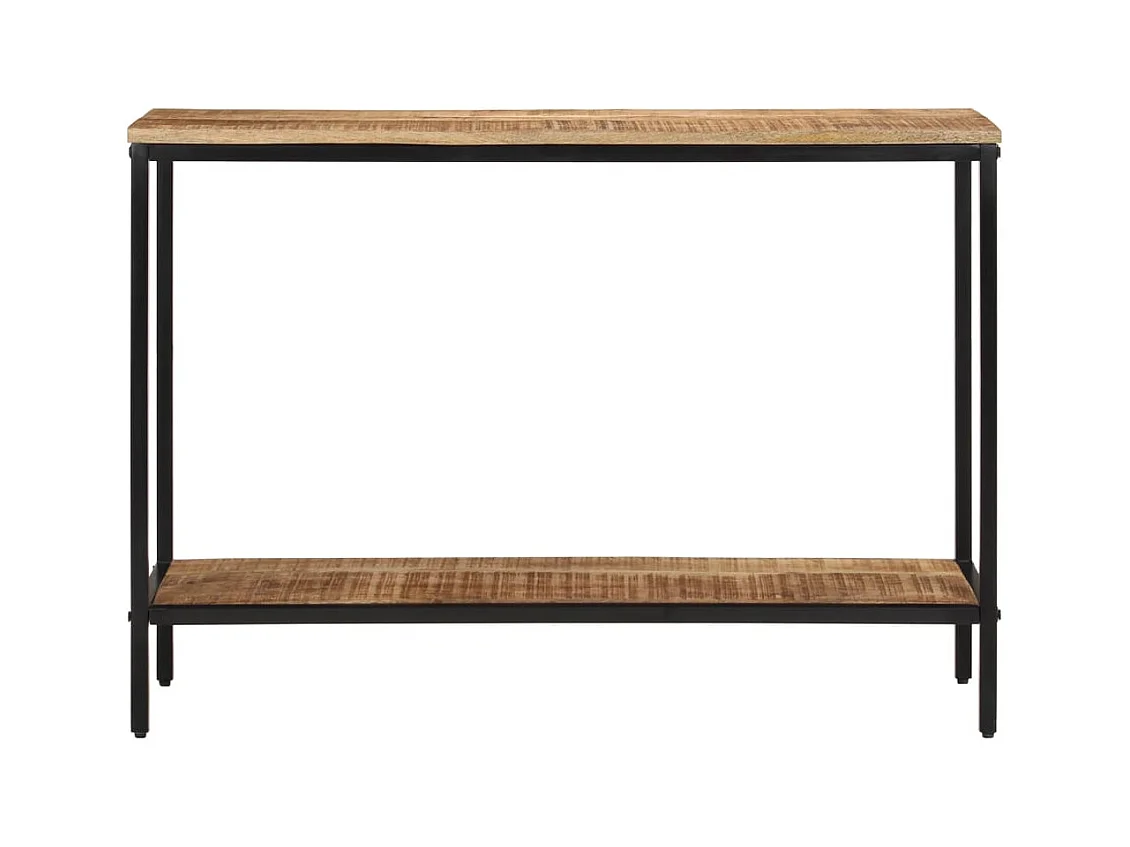Mesa consola madera maciza de mango rugosa 100x35x70 cm