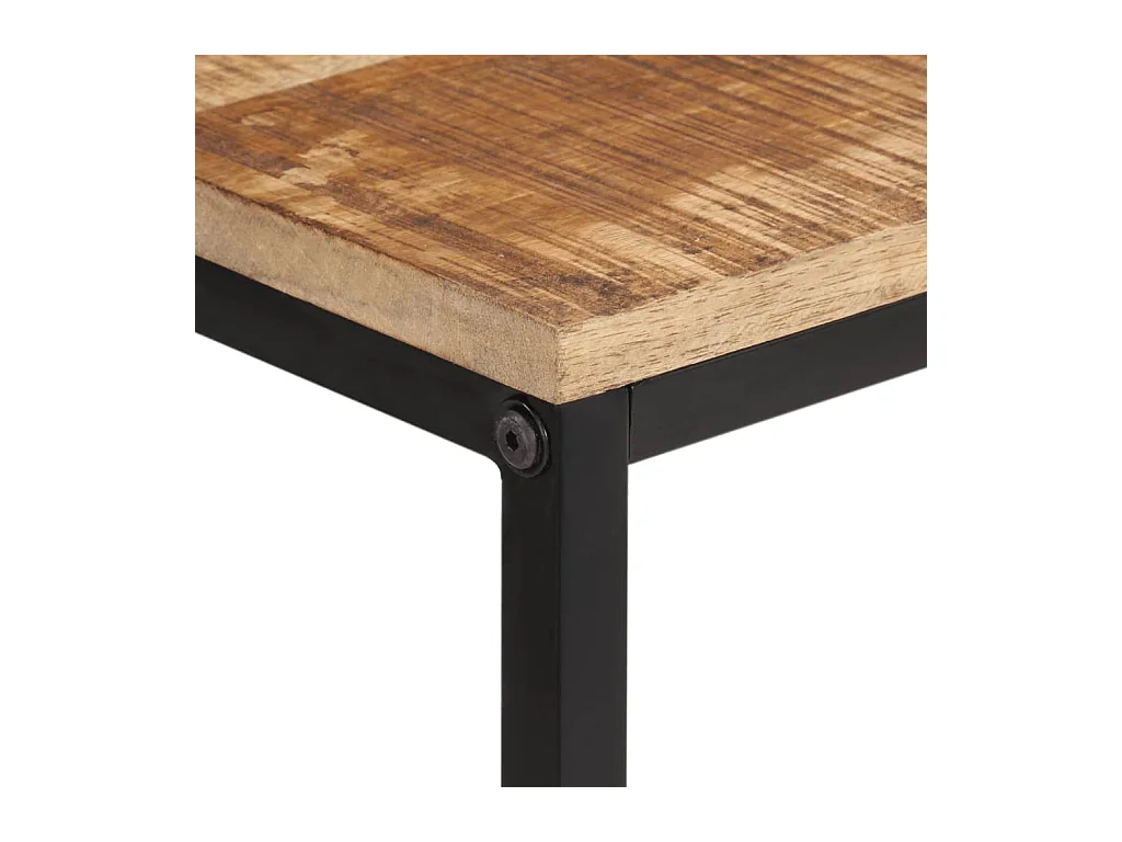 Mesa consola madera maciza de mango rugosa 100x35x70 cm