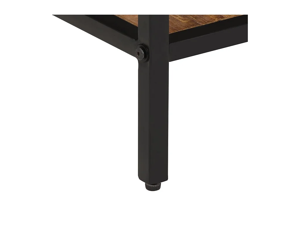 Mesa consola madera maciza de mango rugosa 100x35x70 cm