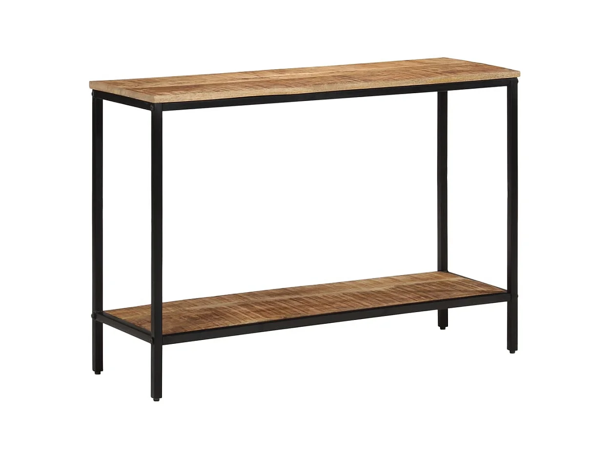 Mesa consola madera maciza de mango rugosa 100x35x70 cm