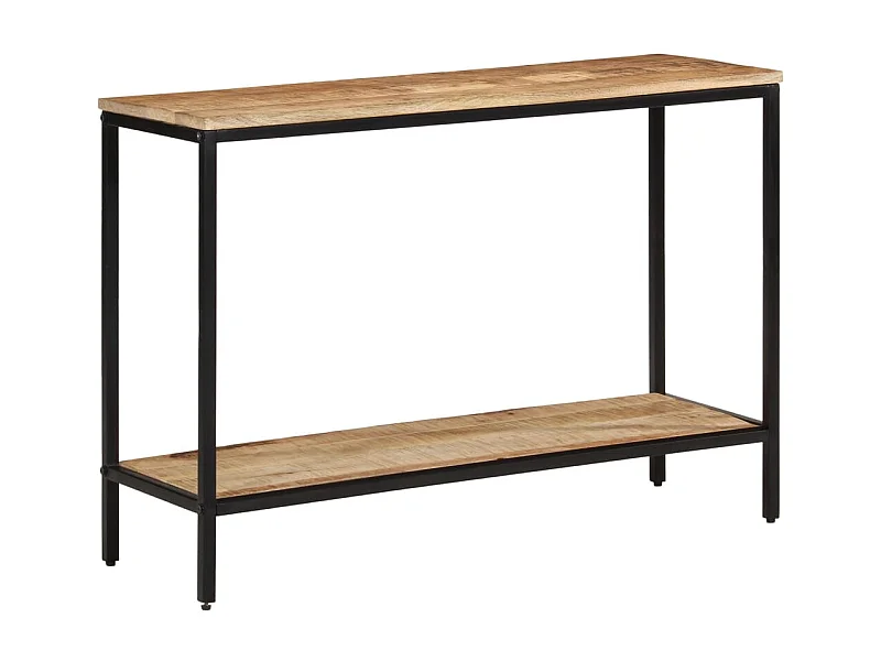 Table console 100x35x70 cm bois de manguier massif brut