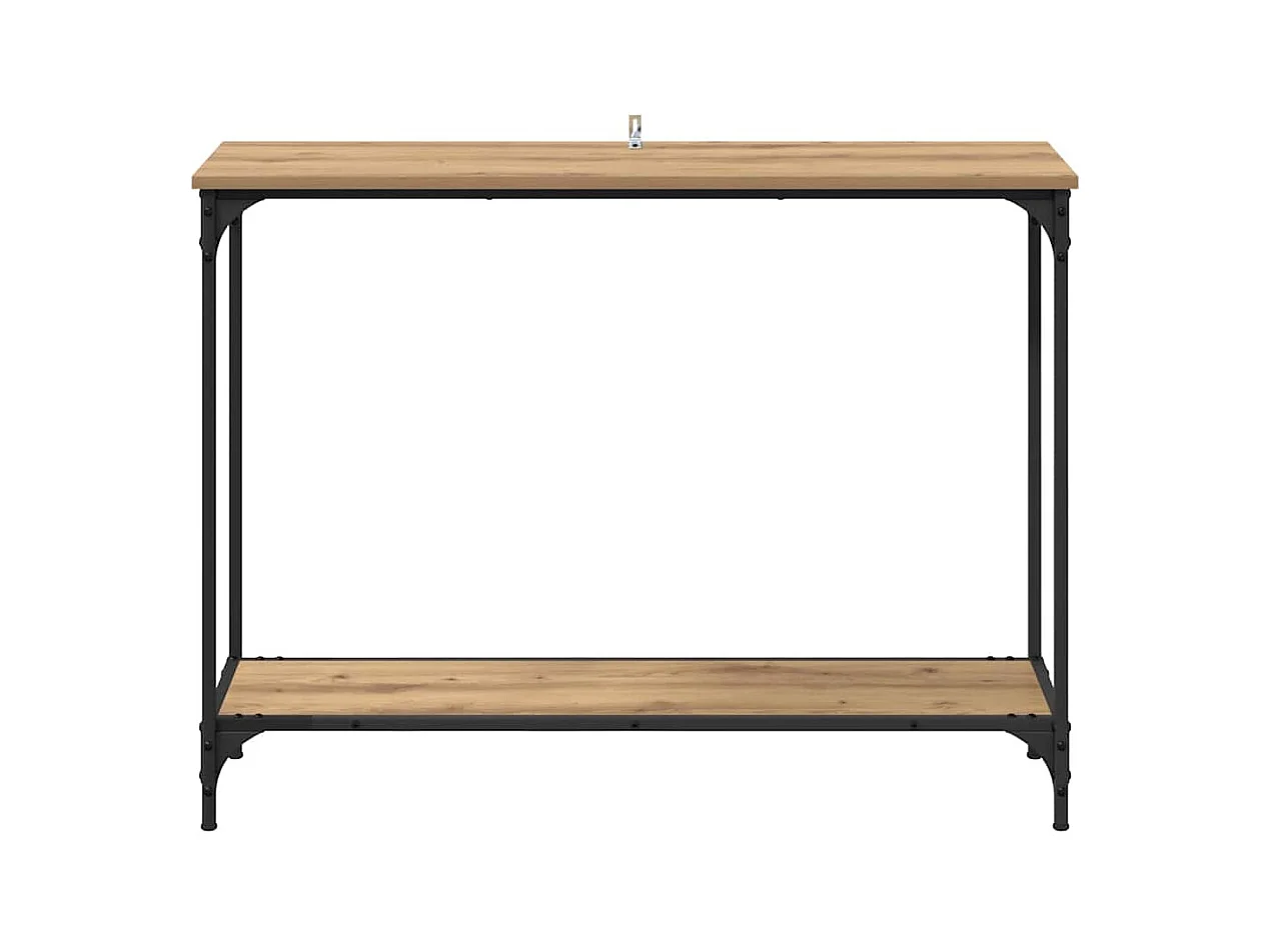 Mesa Consola con estante Roble artisan 101 x 30.5 x 75 cm