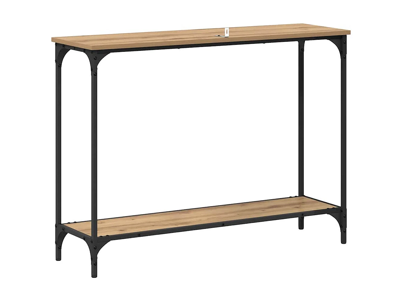 Table console avec étagère chêne artisanal 101 x 30.5 x 75 cm