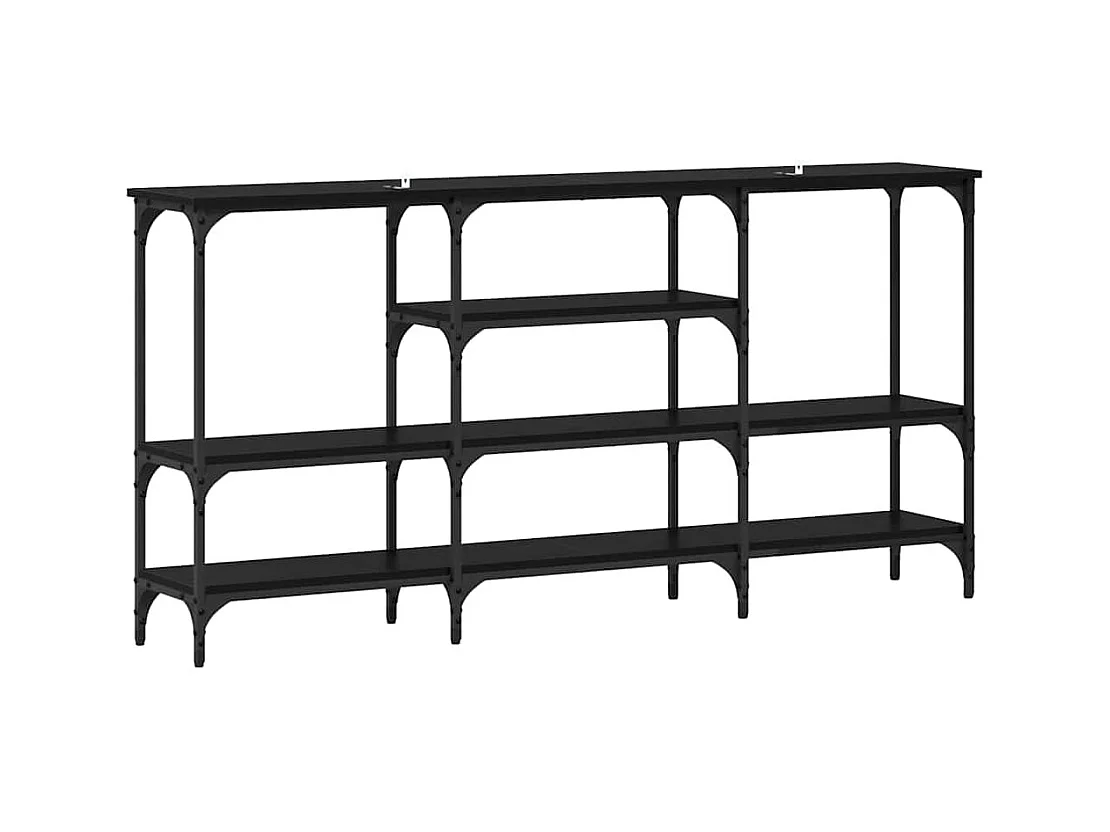 Table console Chêne noir 160 x 29 x 80 cm Bois d'ingénierie