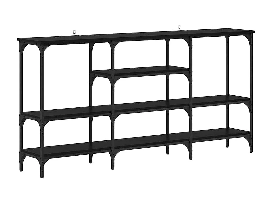 Table console Chêne noir 160 x 29 x 80 cm Bois d&#039;ingénierie