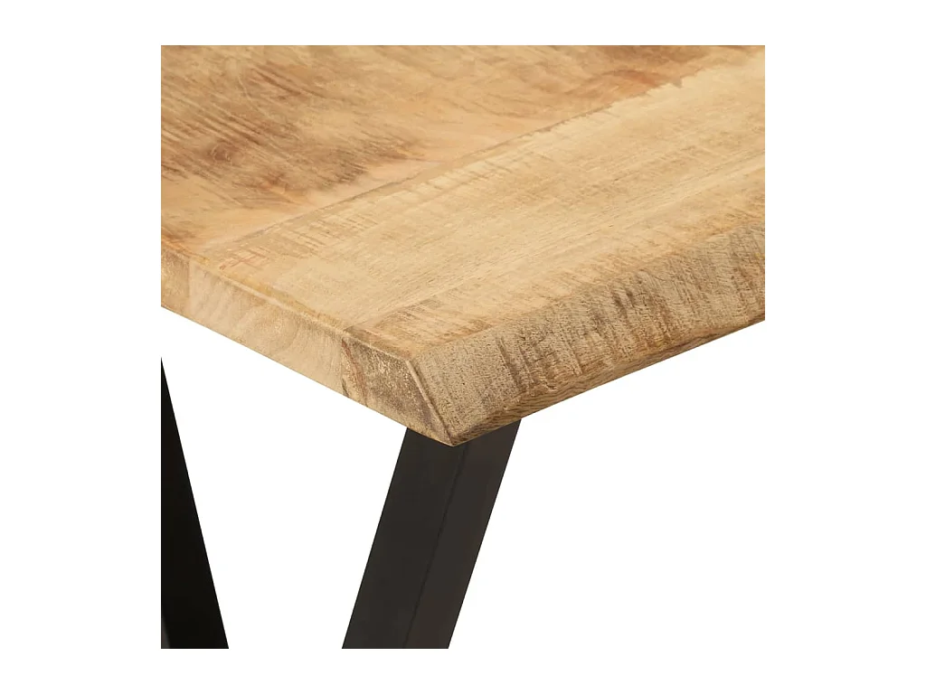 Mesa consola con borde natural madera maciza mango 105x33x76 cm