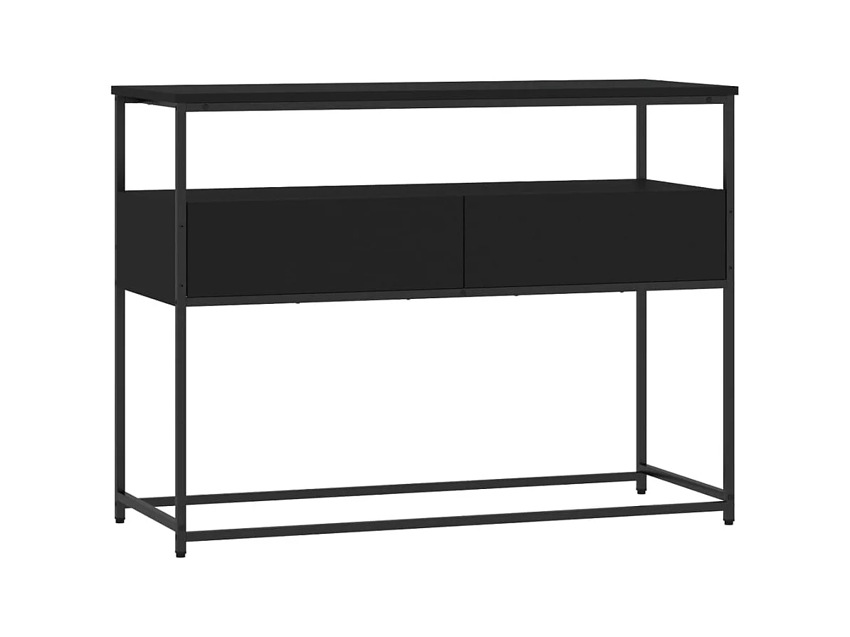 Table console noir 100x40x75 cm bois d'ingénierie
