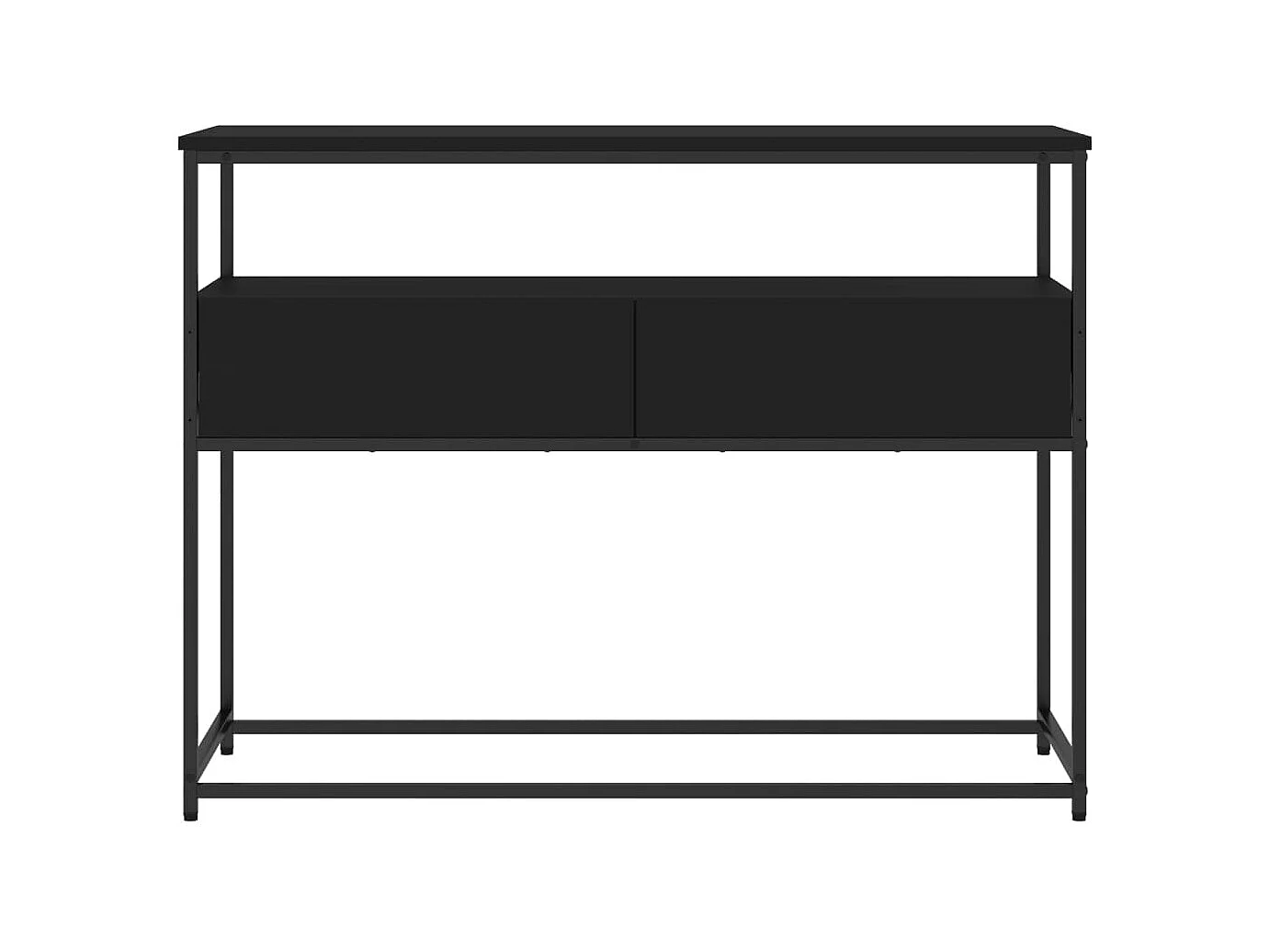 Wandtafel 100x40x75 cm bewerkt hout zwart