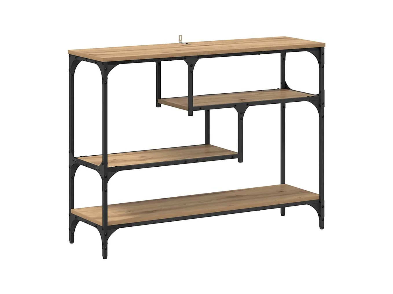 Mesa Consola con estante Roble artisan 100 x 30 x 75 cm