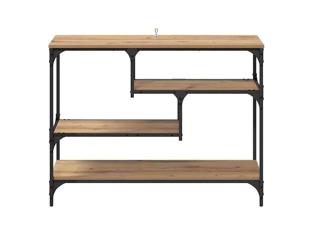 Mesa Consola con estante Roble artisan 100 x 30 x 75 cm