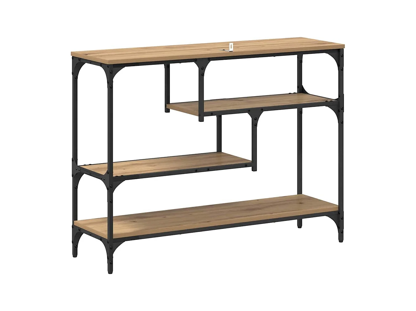 Mesa Consola con estante Roble artisan 100 x 30 x 75 cm