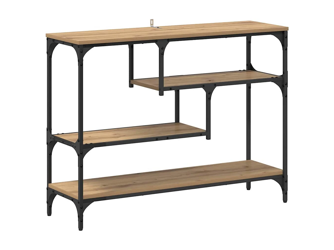 Mesa Consola con estante Roble artisan 100 x 30 x 75 cm