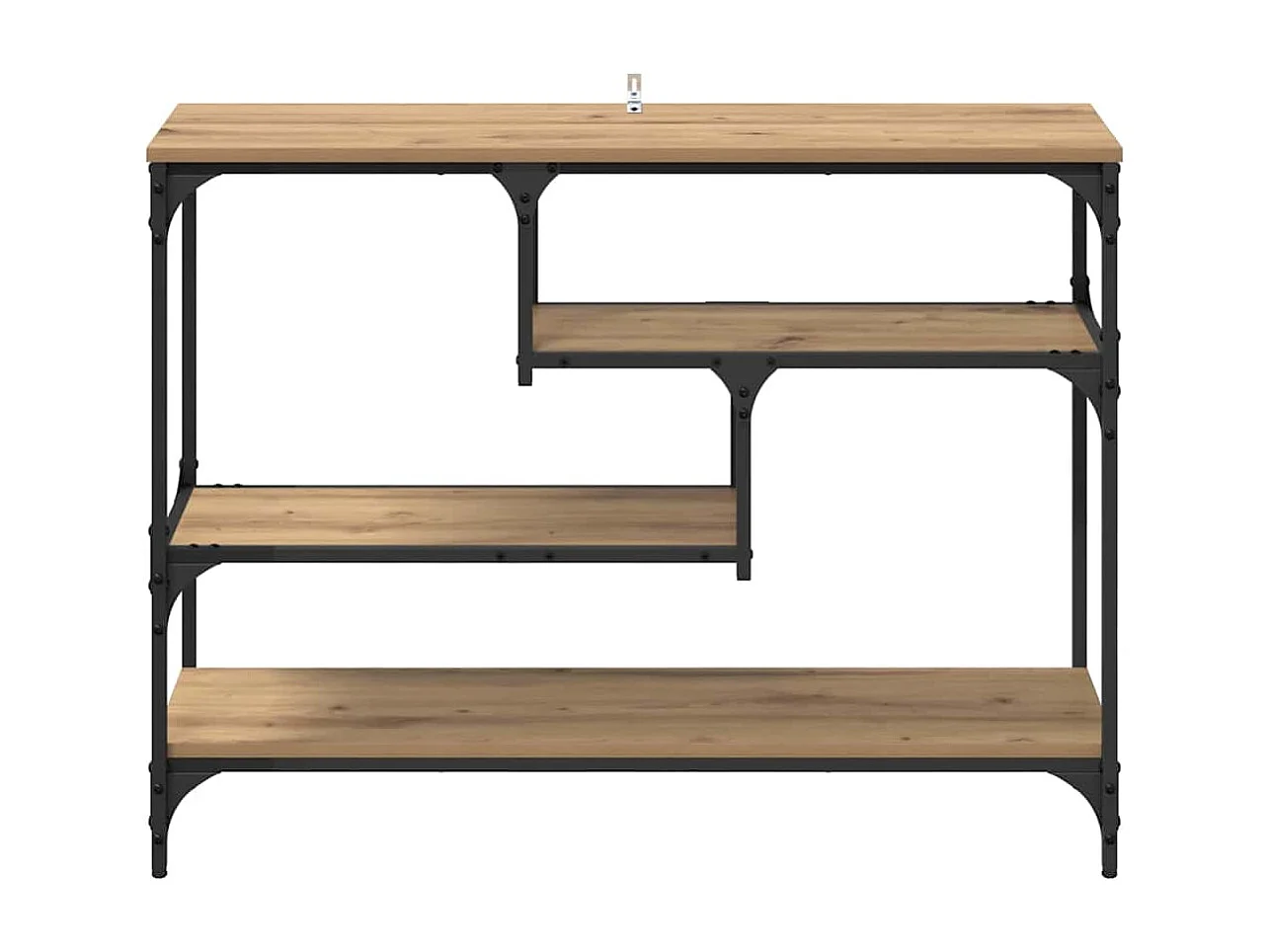 Mesa Consola con estante Roble artisan 100 x 30 x 75 cm