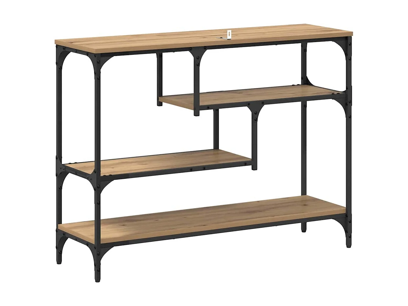 Mesa Consola con estante Roble artisan 100 x 30 x 75 cm