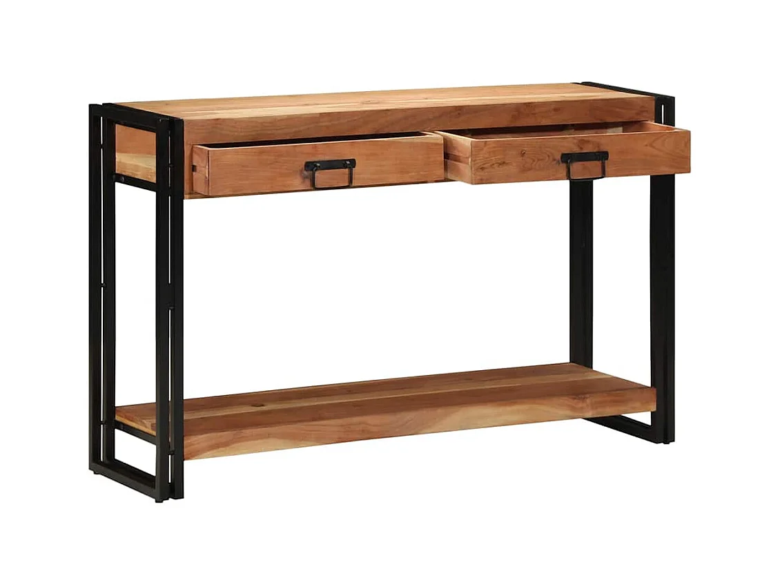 Table console Marron 120 x 33 x 75 cm Bois d'acacia massif