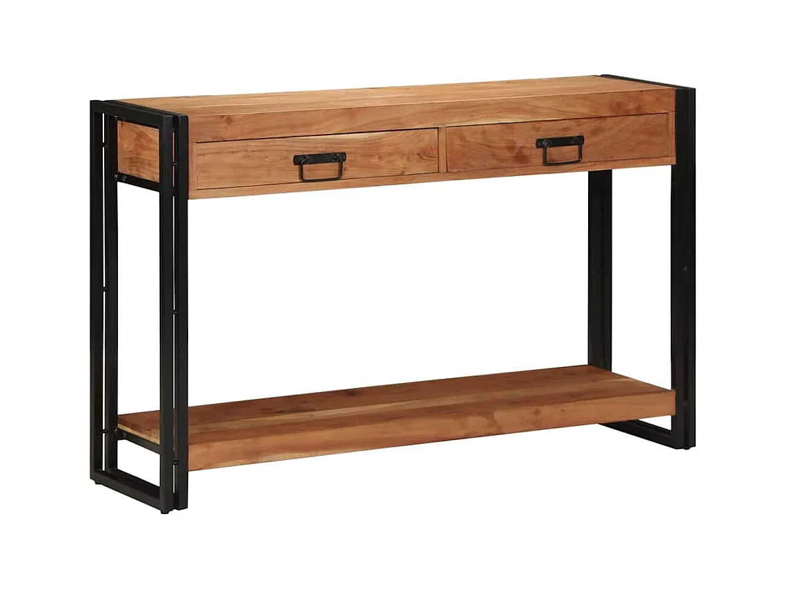 Table console Marron 120 x 33 x 75 cm Bois d'acacia massif