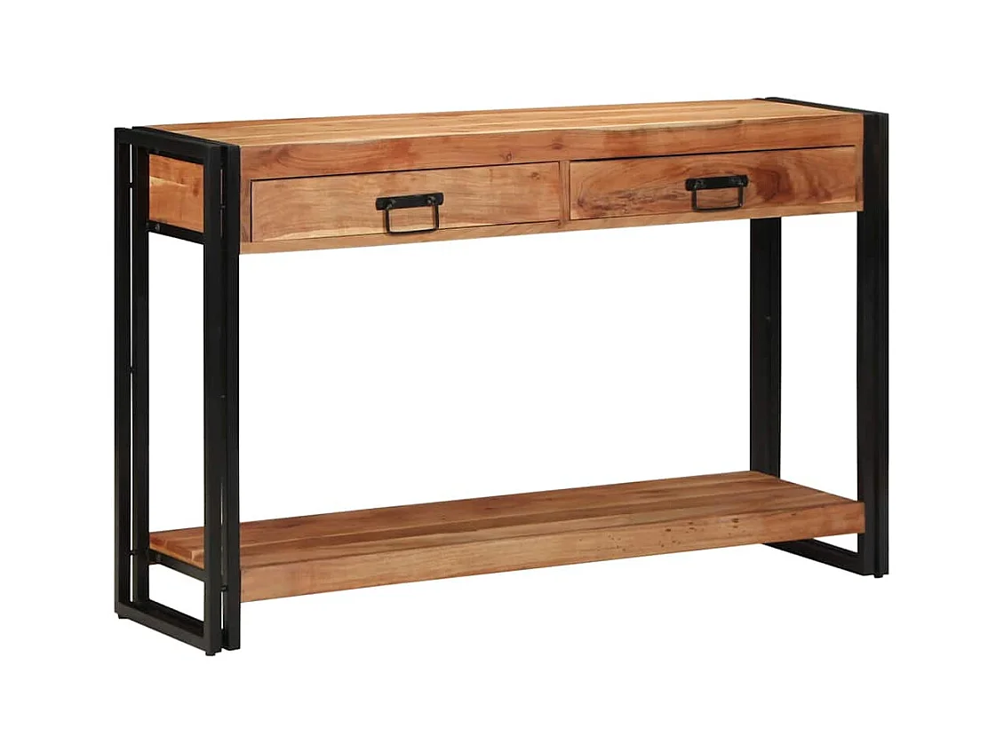 Table console Marron 120 x 33 x 75 cm Bois d'acacia massif