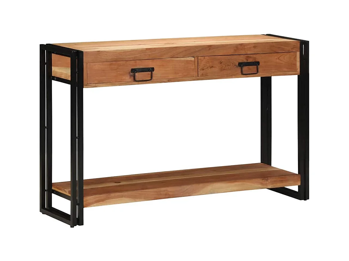 Table console Marron 120 x 33 x 75 cm Bois d'acacia massif