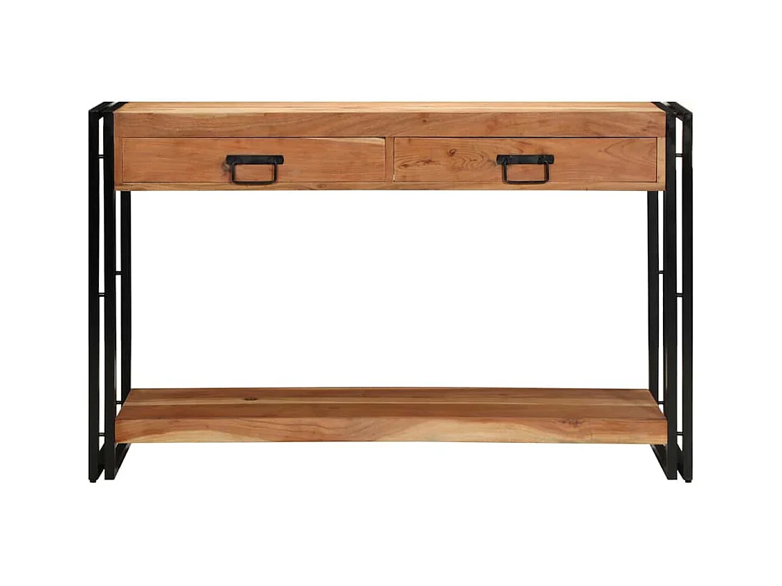 Table console Marron 120 x 33 x 75 cm Bois d'acacia massif