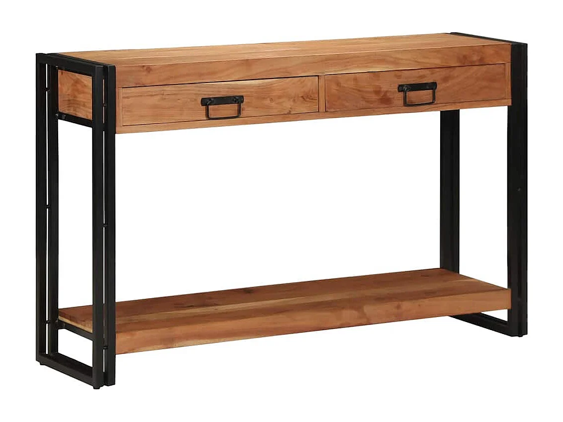 Mesa Consola Marrón 120 x 33 x 75 cm madera maciza de acacia