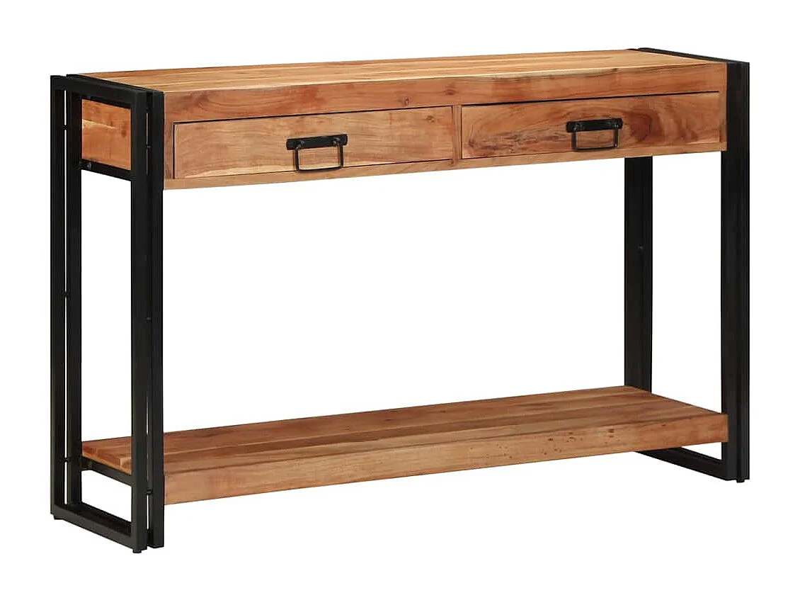 Mesa Consola Marrón 120 x 33 x 75 cm madera maciza de acacia