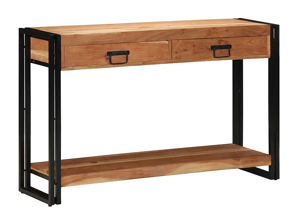 Mesa Consola Marrón 120 x 33 x 75 cm madera maciza de acacia