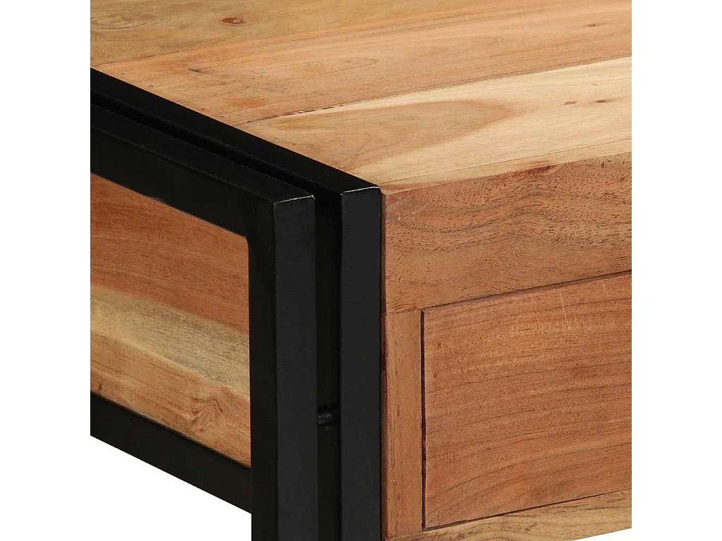 Mesa Consola Marrón 120 x 33 x 75 cm madera maciza de acacia