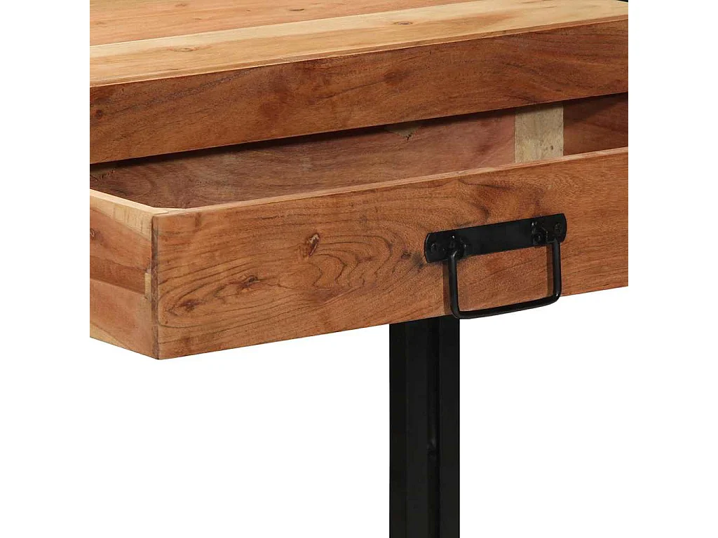 Mesa Consola Marrón 120 x 33 x 75 cm madera maciza de acacia