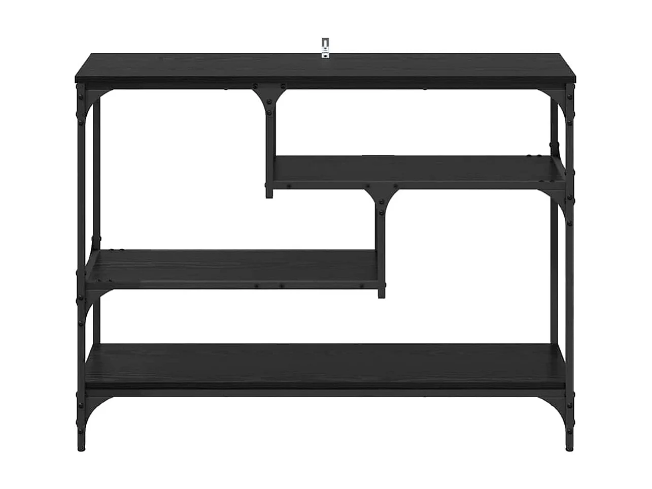 Table console Chêne noir 100 x 30 x 75 cm Bois d'ingénierie