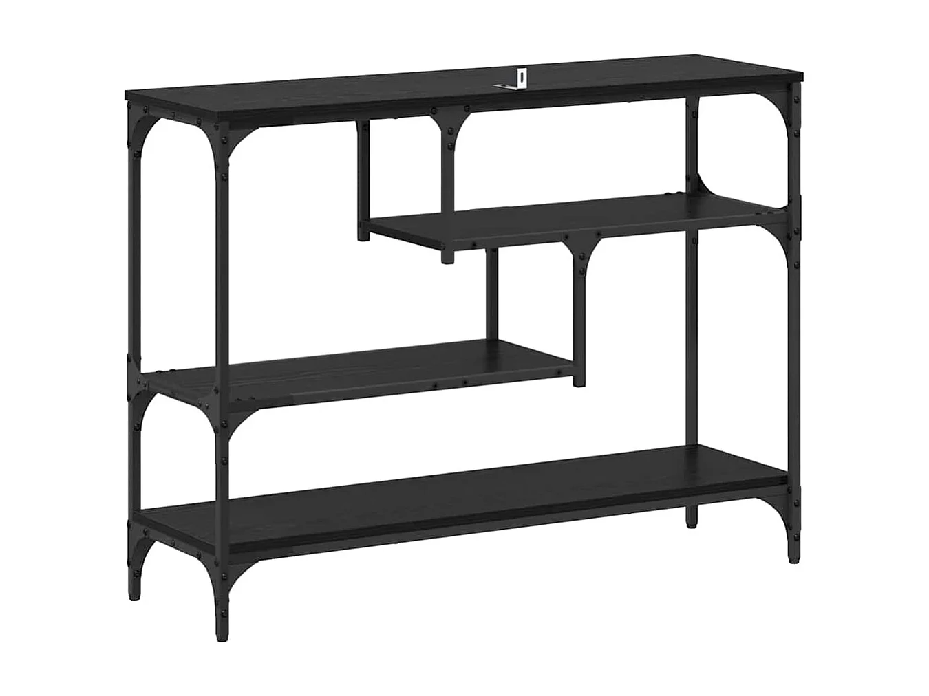 Table console Chêne noir 100 x 30 x 75 cm Bois d'ingénierie