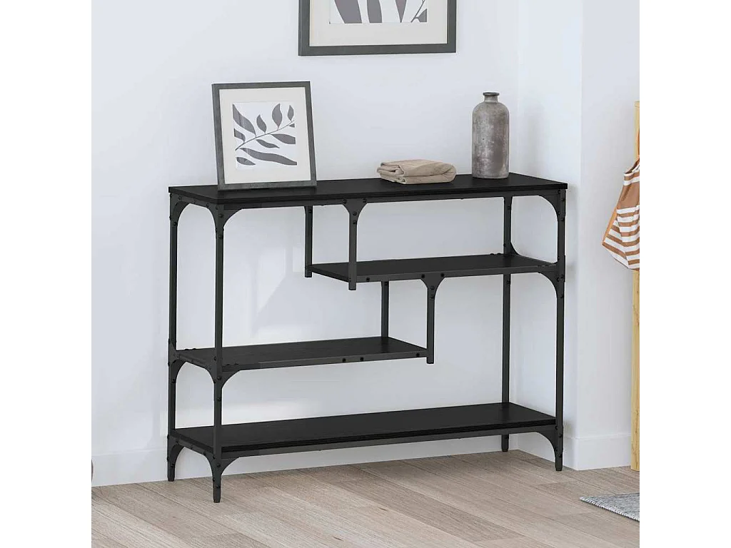 Aparador Carvalho preto 100 x 30 x 75 cm Madeira processada