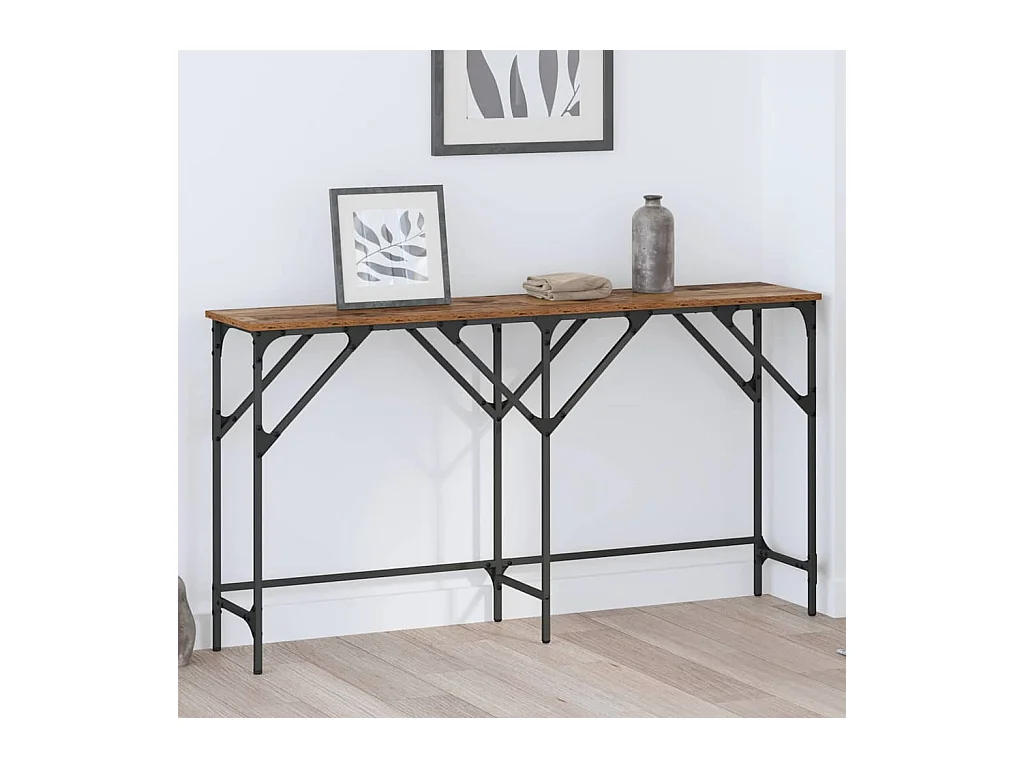 Mesa Consola Madera vieja 140 x 29 x 75 cm Madera contrachapada