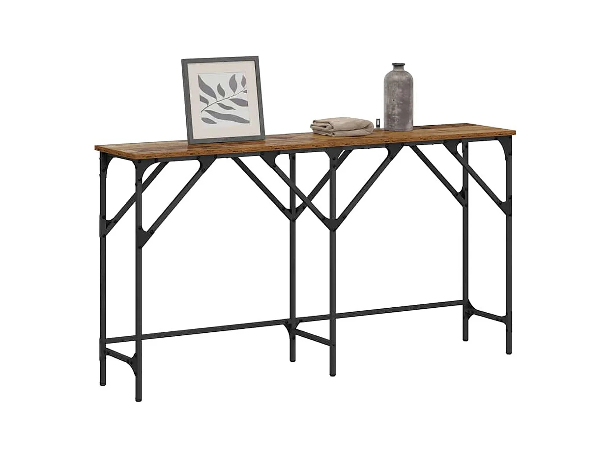 Mesa Consola Madera vieja 140 x 29 x 75 cm Madera contrachapada