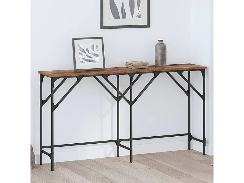 Table console Bois ancien 140 x 29 x 75 cm Bois d'ingénierie