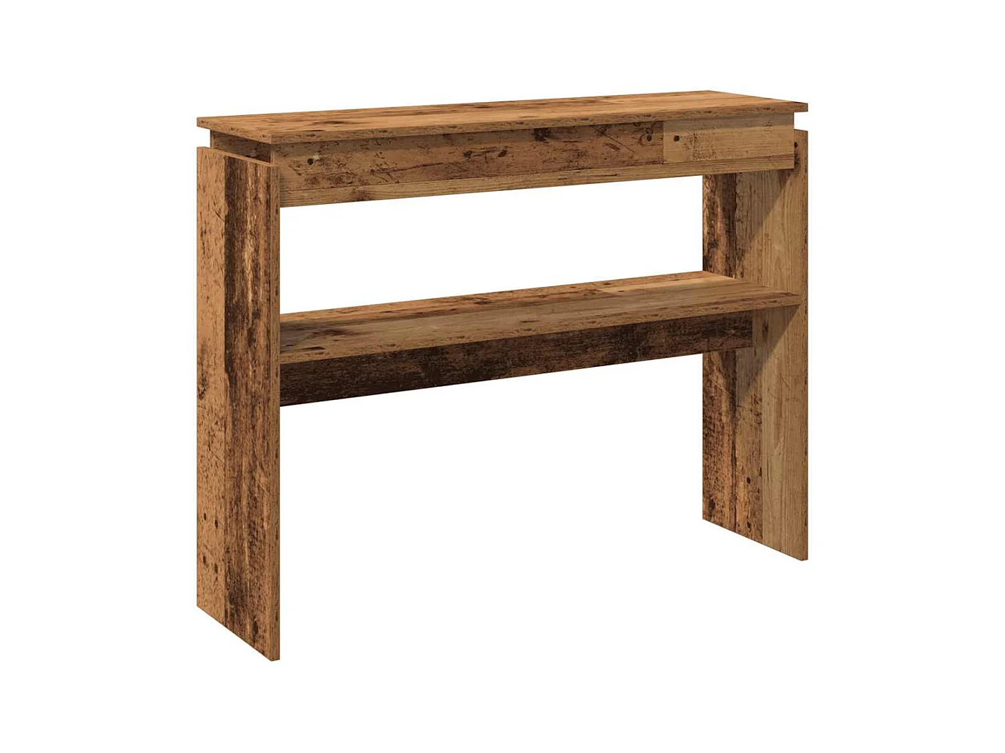 Mesa consola madera de ingeniería envejecida 80x30x102 cm