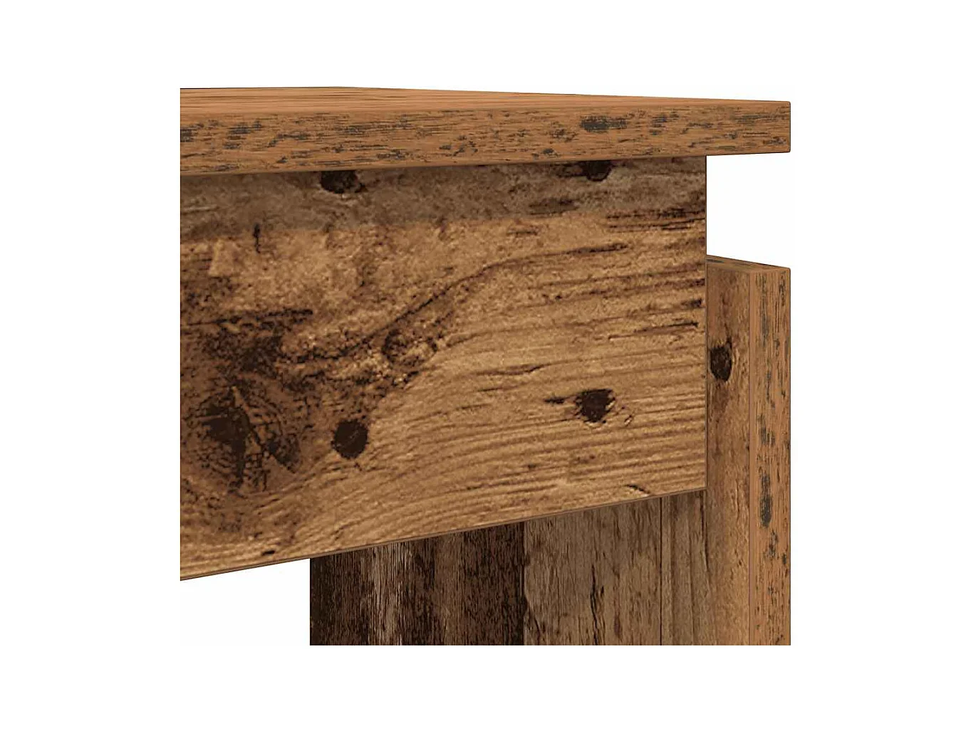 Mesa consola madera de ingeniería envejecida 80x30x102 cm