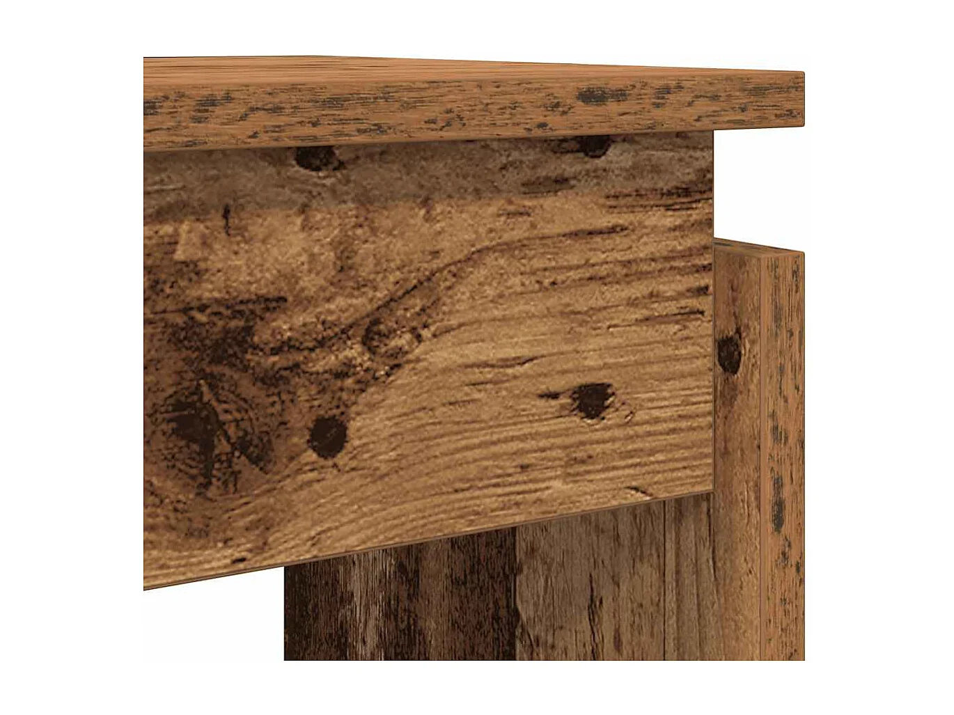 Mesa consola madera de ingeniería envejecida 80x30x102 cm