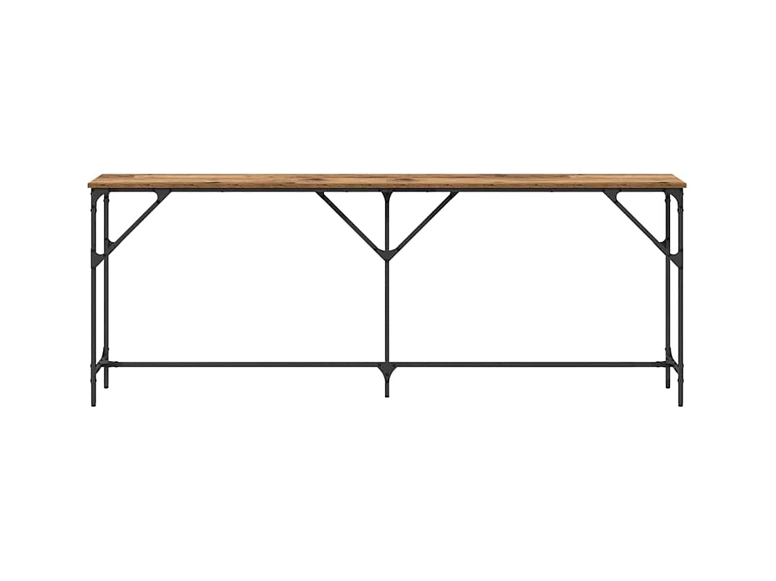 Wandtafel Oud Hout 200 x 29 x 75 cm Samengesteld hout en metaal