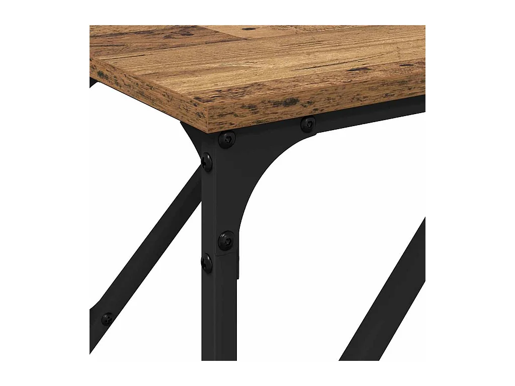 Wandtafel Oud Hout 200 x 29 x 75 cm Samengesteld hout en metaal