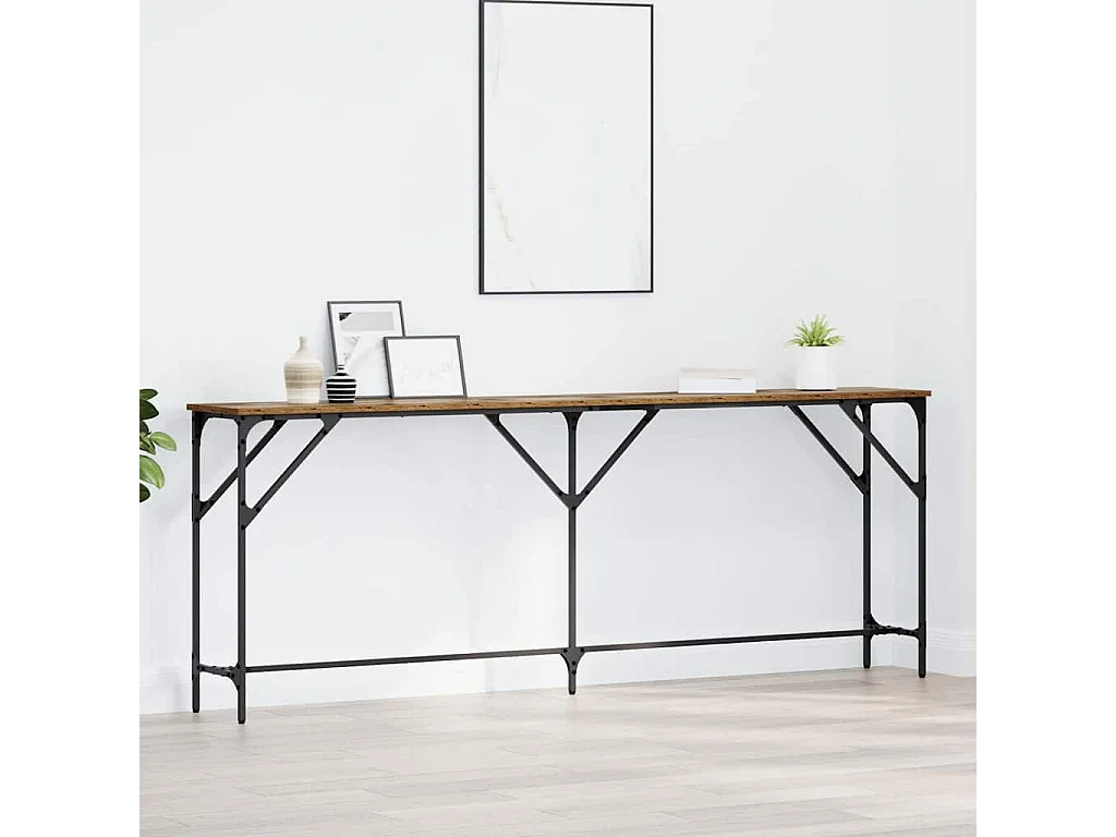Mesa Consola Madera Vieja 200 x 29 x 75 cm
