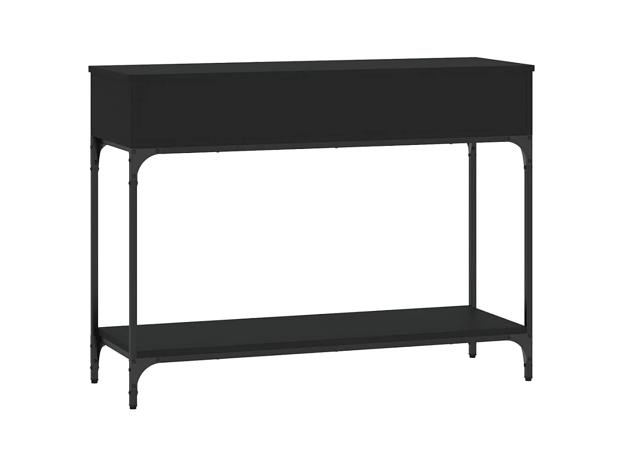 Table console noir 100x34,5x75 cm bois d'ingénierie
