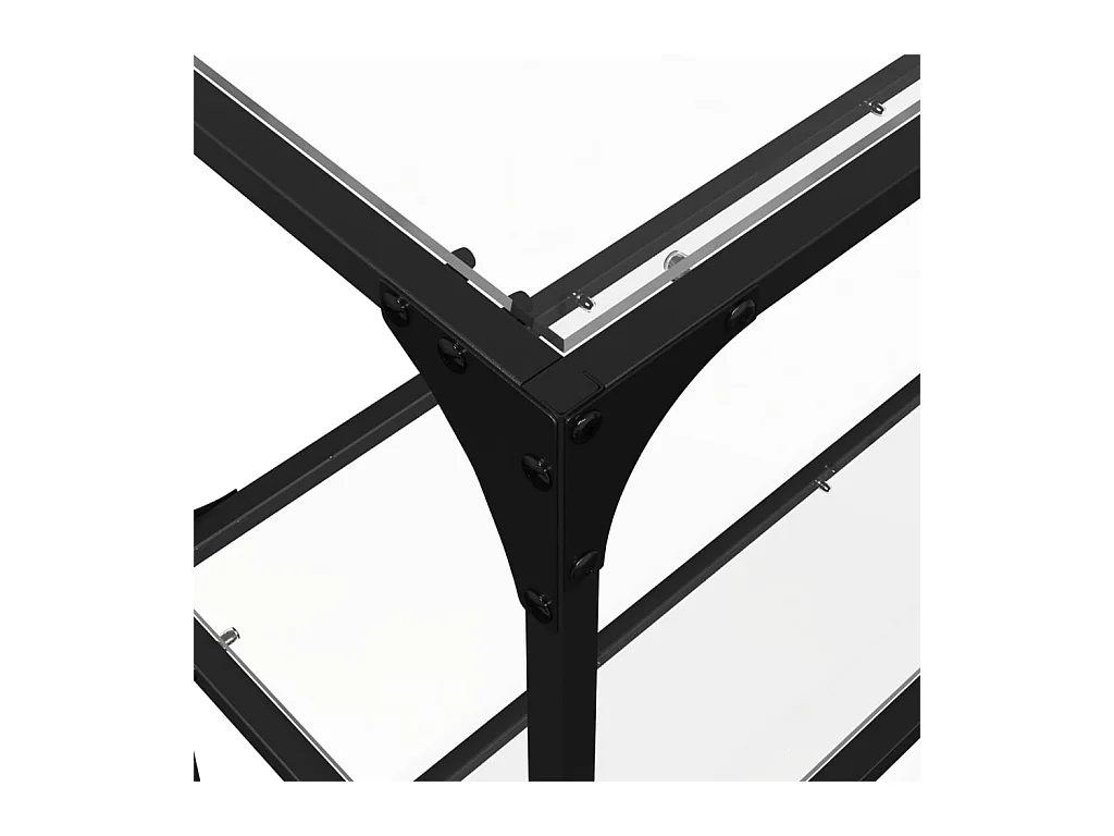 Table console avec dessus en verre transparent 118,5x30x81 cm