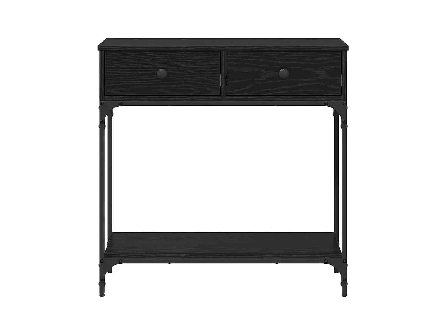 Table console Chêne noir 75 x 34,5 x 75 cm Bois d'ingénierie