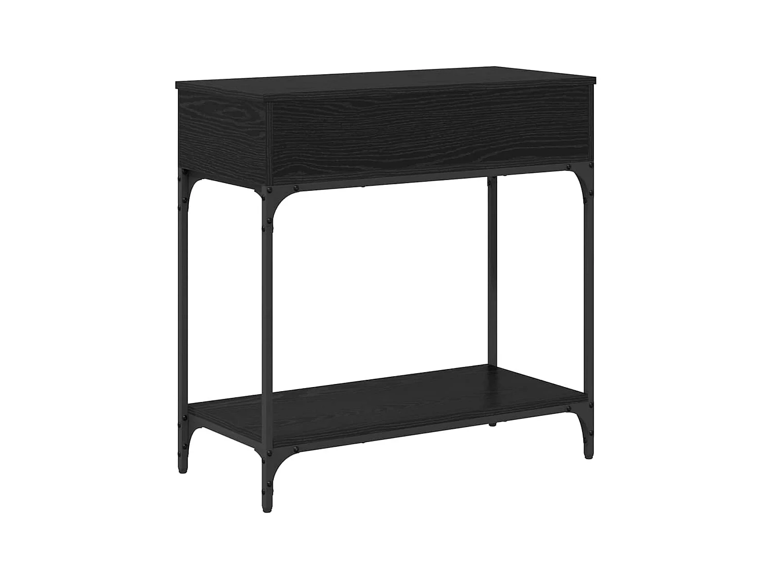Table console Chêne noir 75 x 34,5 x 75 cm Bois d'ingénierie