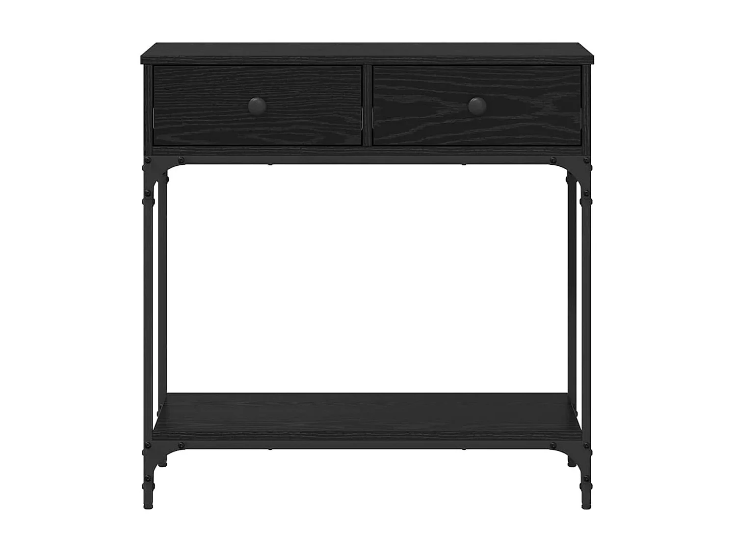 Table console Chêne noir 75 x 34,5 x 75 cm Bois d'ingénierie