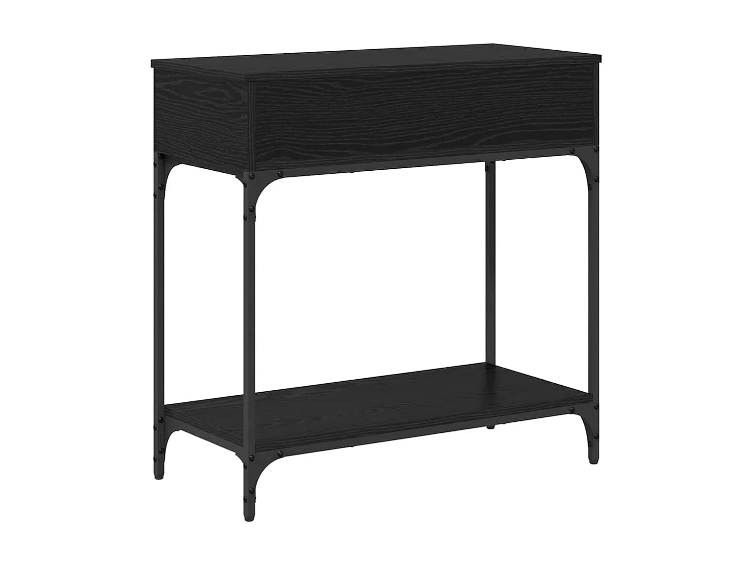 Table console Chêne noir 75 x 34,5 x 75 cm Bois d'ingénierie