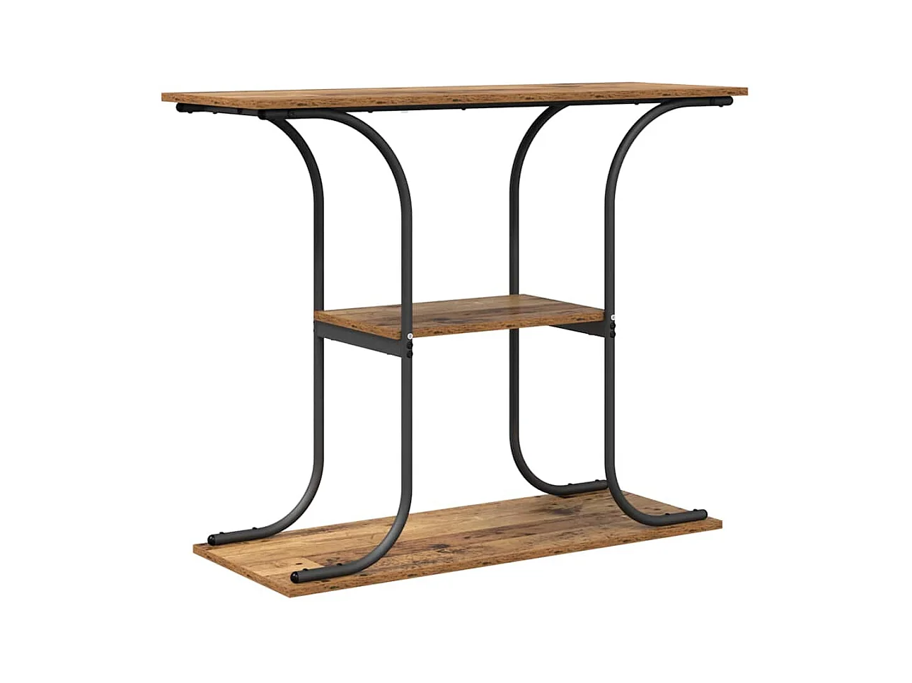 Wandtafel met plank Oud hout 101 x 35 x 80.5 cm Bewerkt hout