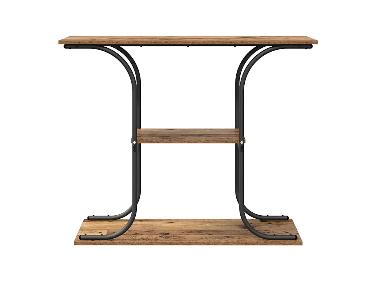 Wandtafel met plank Oud hout 101 x 35 x 80.5 cm Bewerkt hout