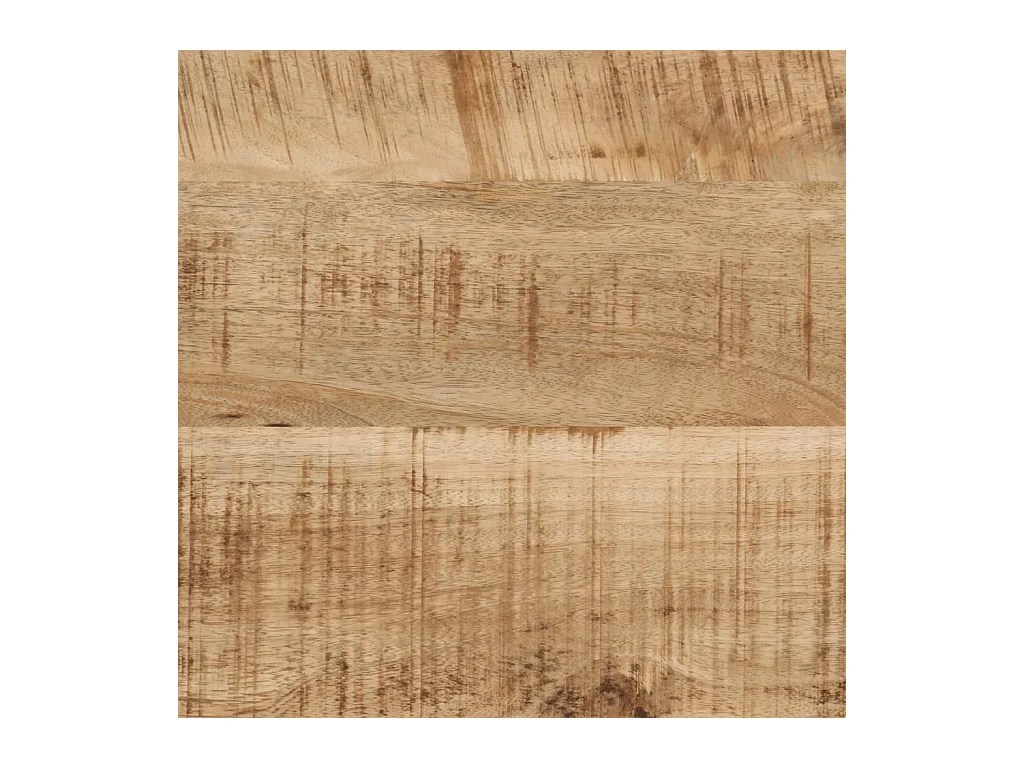 Mesa consola madera maciza mango rugosa y hierro 90x30x75 cm